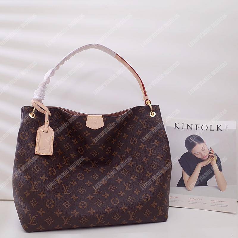 LV Graceful MM Monogram Beige