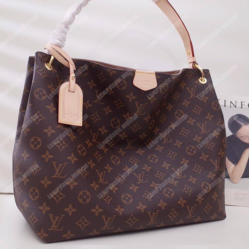LV Graceful MM Monogram Beige