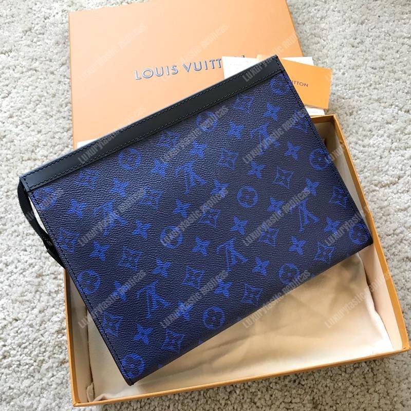 LV Pochette Voyage MM Monogram Blue