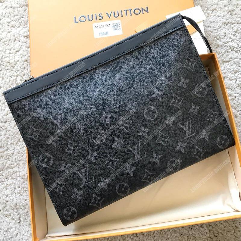 LV Pochette Voyage MM Monogram Eclipse Canvas Wallet
