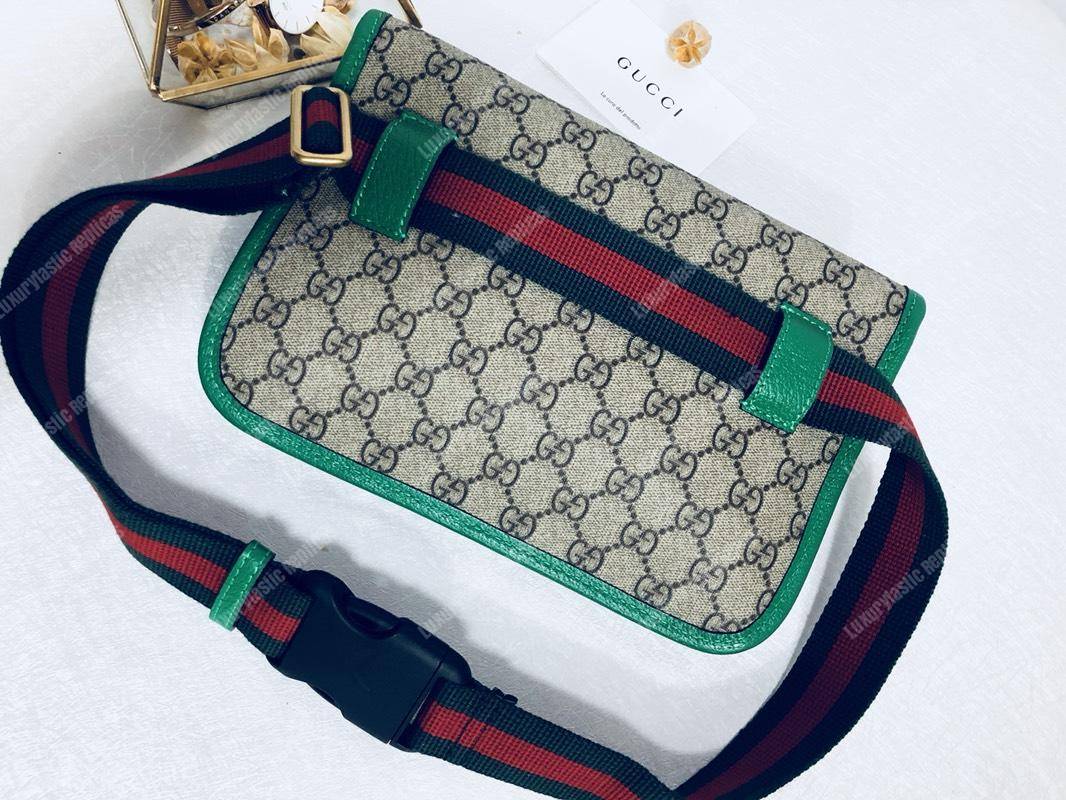 G*u*i gg sup*e belt bag green trims