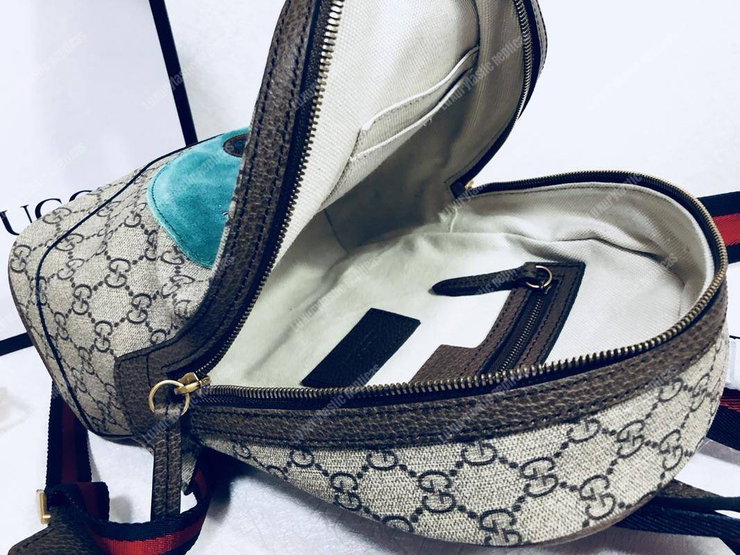 G*u*i blue bosco patch gg sup*e backpack﻿ bag
