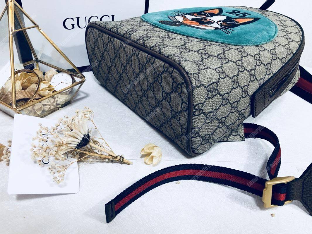 G*u*i blue bosco patch gg sup*e backpack﻿ bag
