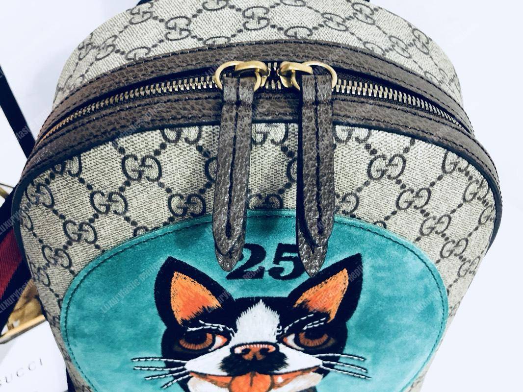 G*u*i blue bosco patch gg sup*e backpack﻿ bag