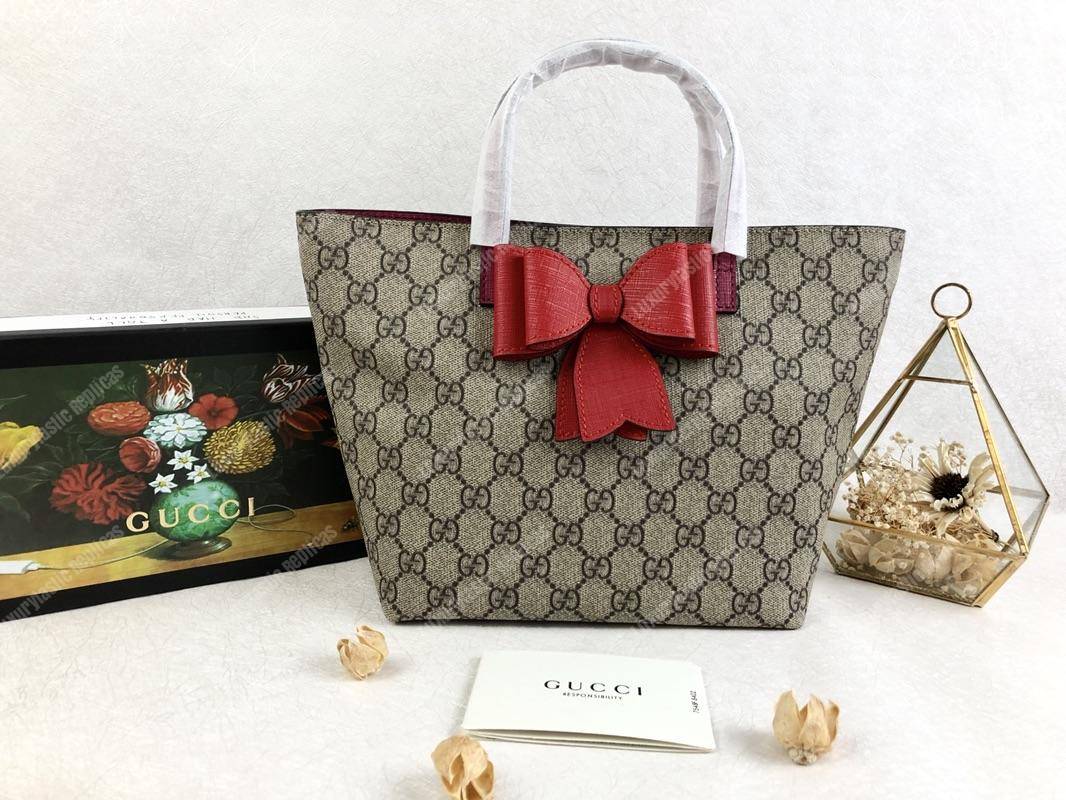 G*u*i children’s gg sup*e red bow tote
