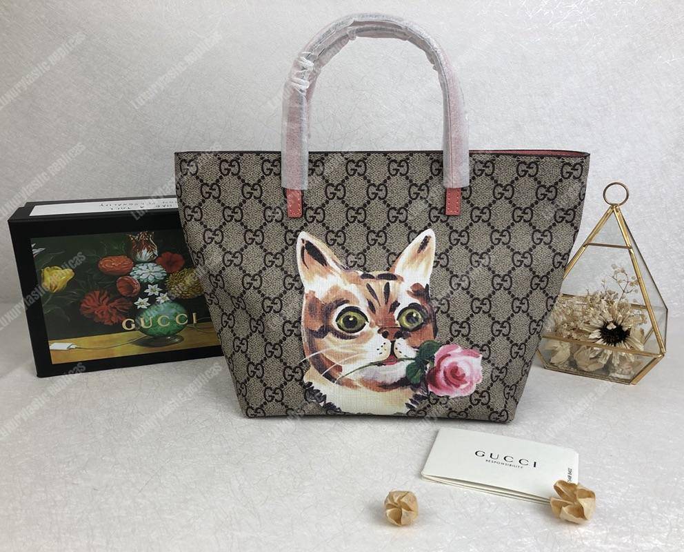 G*u*i children’s gg sup*e cat with a rose tote