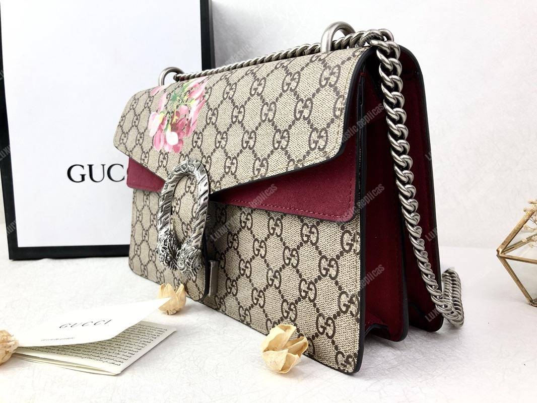 G*u*i dionysus gg sup*e blooms shoulder bag burgundy