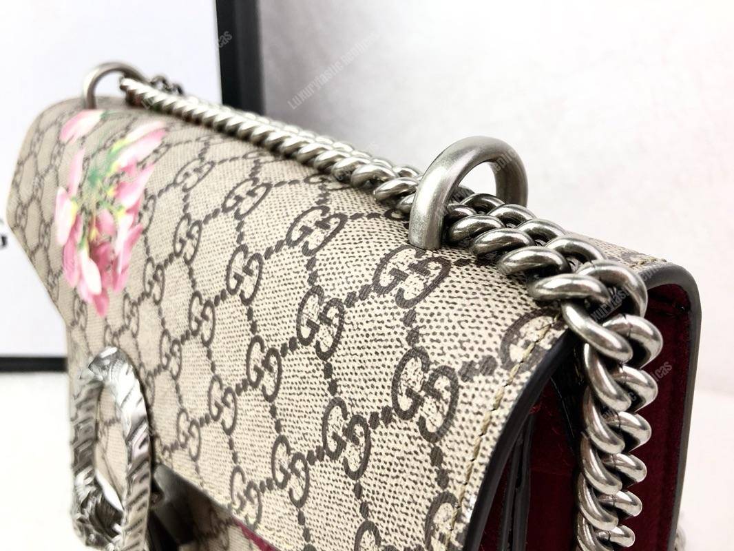 G*u*i dionysus gg sup*e blooms shoulder bag burgundy