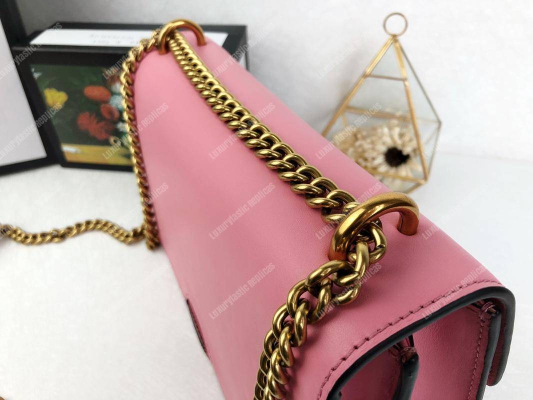 g*u*i gg marmont leather shoulder bag He**ts pink