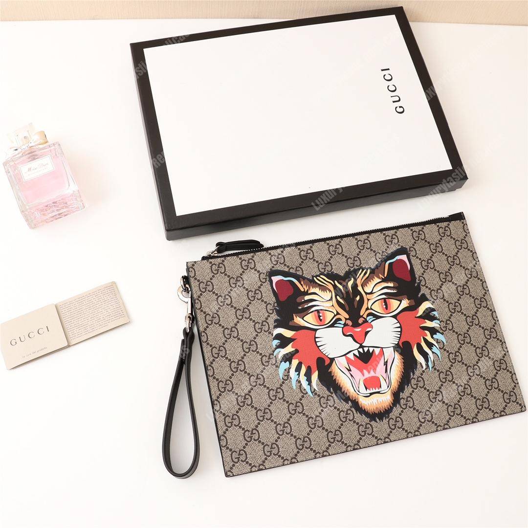 G*u*i bestiary pouch with angry cat