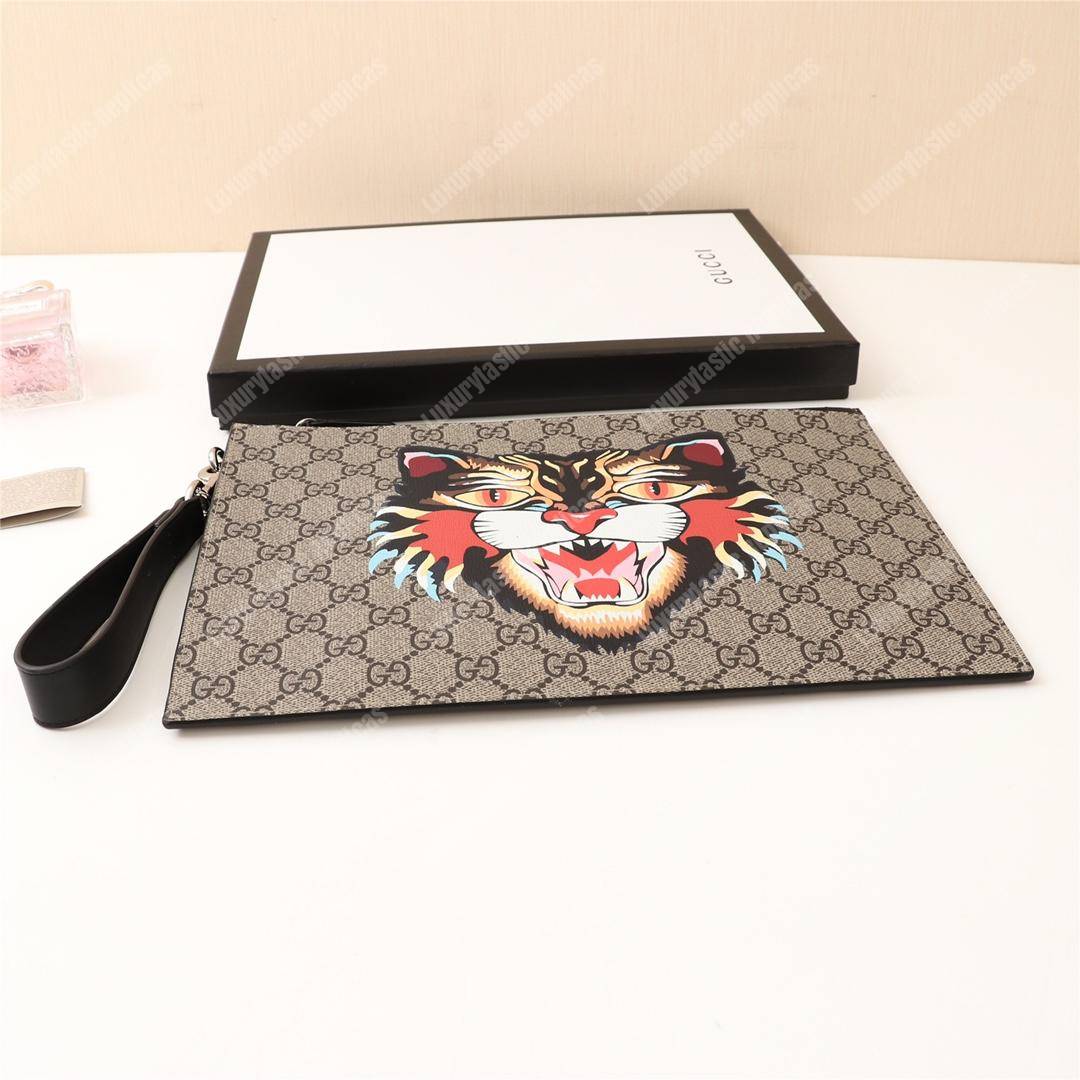 G*u*i bestiary pouch with angry cat