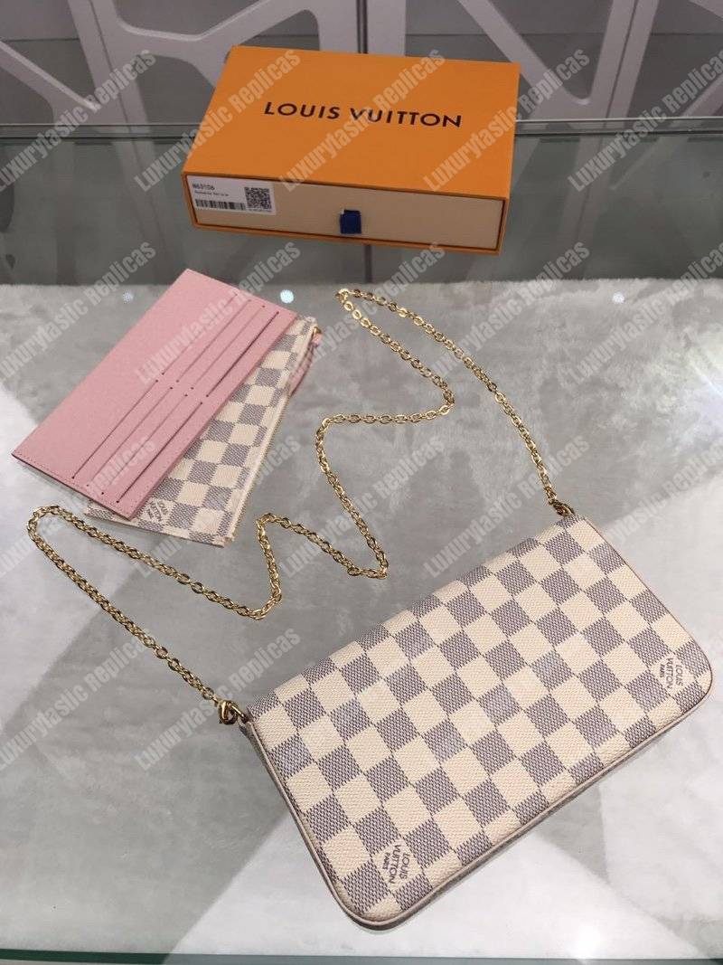LV Pochette Felicie Damier Azur Canvas