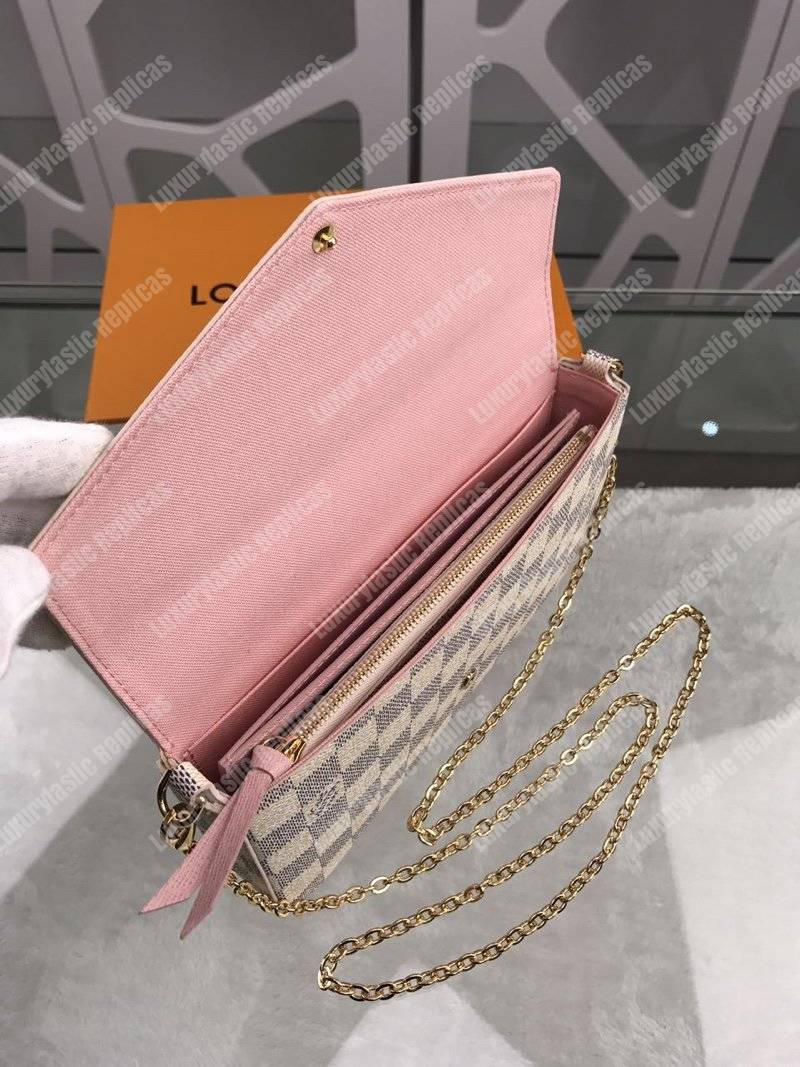 LV Pochette Felicie Damier Azur Canvas