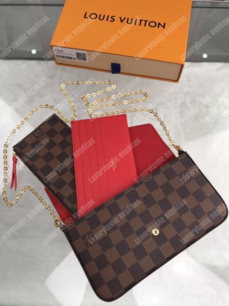 LV Pochette Felicie Damier Ebene