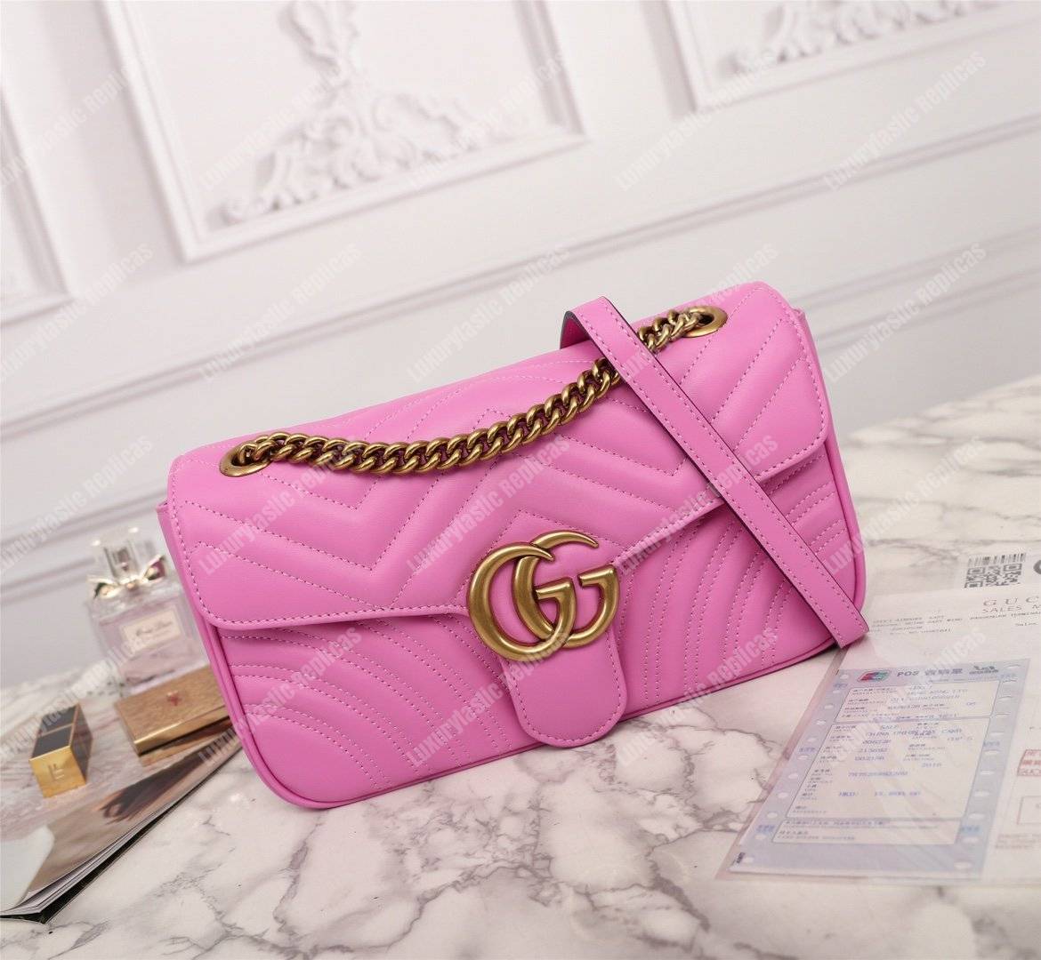 G*u*i gg marmont small shoulder bag candy pink