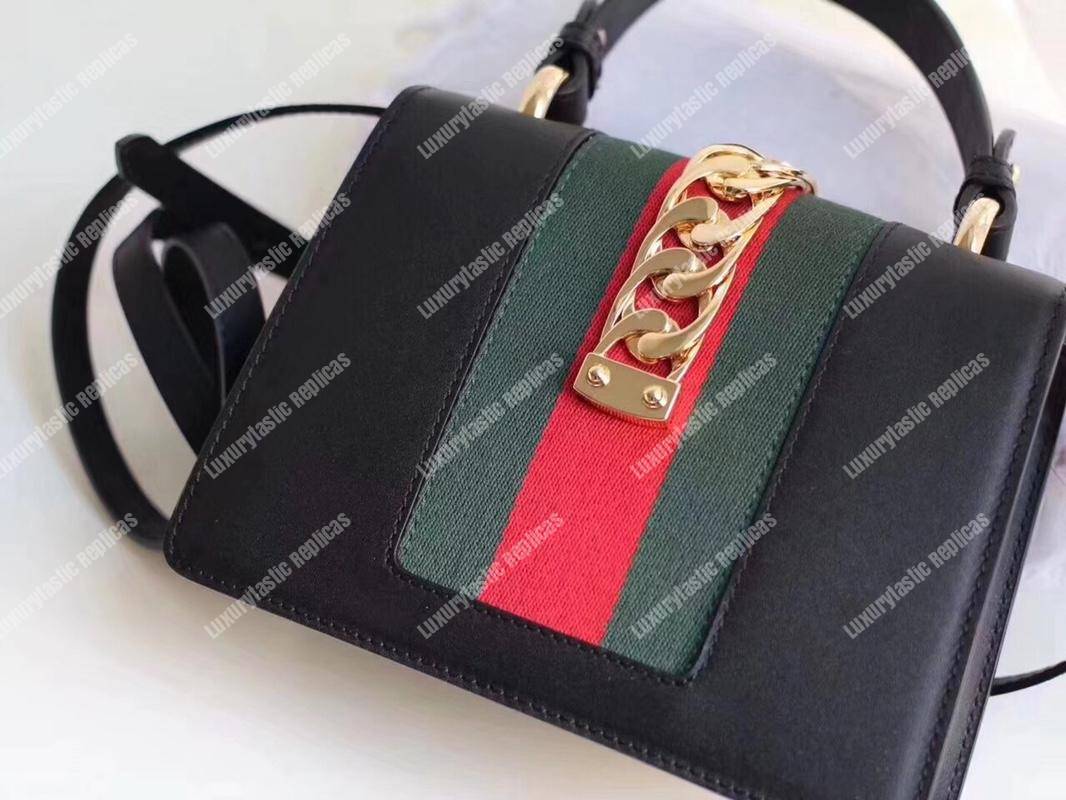 G*u*i sylvie leather mini bag black
