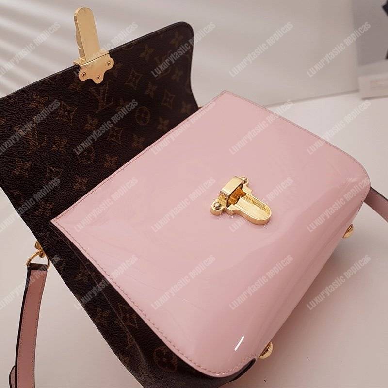 LV Cherrywood PM Patent Leather Rose Ballerine