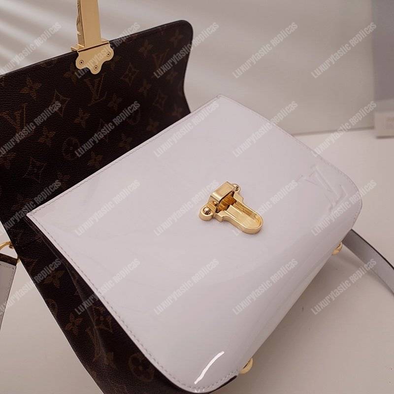 LV Cherrywood PM Patent Leather Blanc