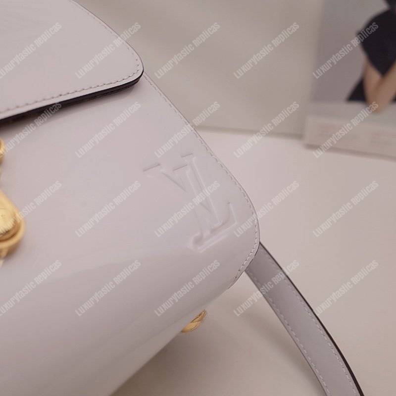 LV Cherrywood PM Patent Leather Blanc