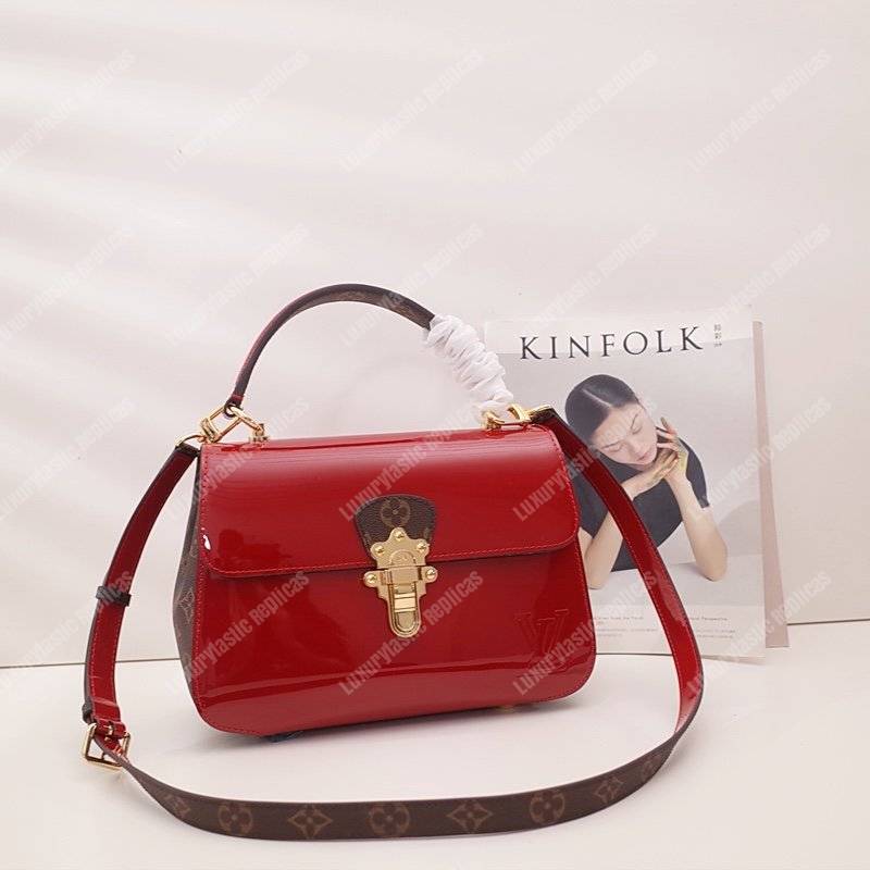 LV Cherrywood PM Patent Leather Griotte