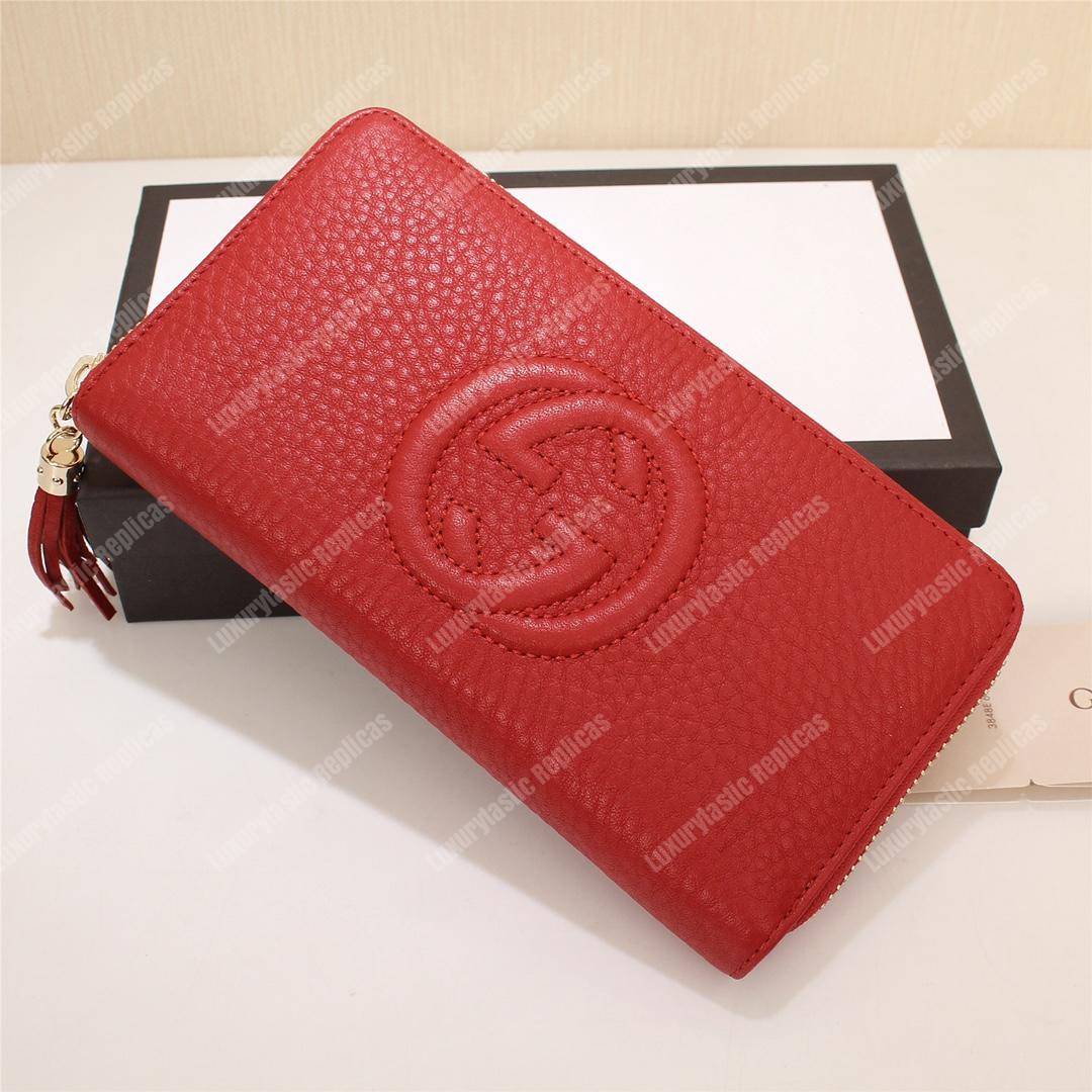 G*u*i soho zip around wallet red