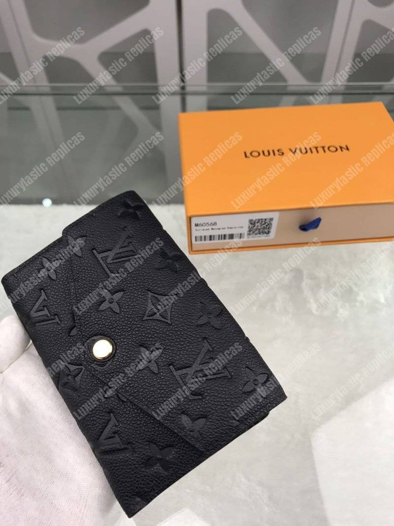 LV Curieuse Compact Wallet Monogram Empreinte Black
