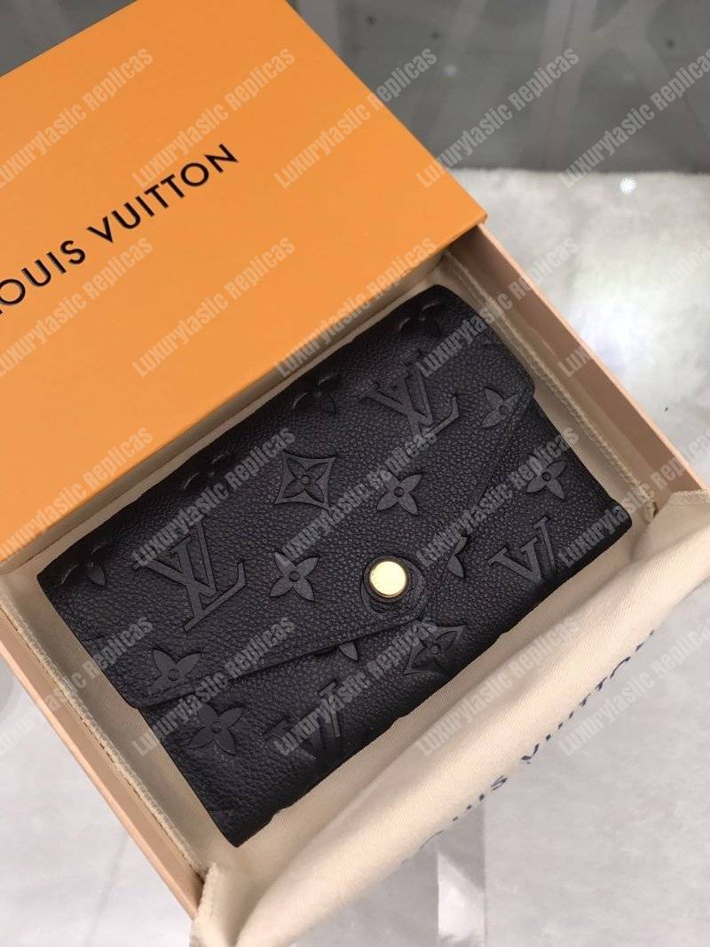 LV Curieuse Compact Wallet Monogram Empreinte Black