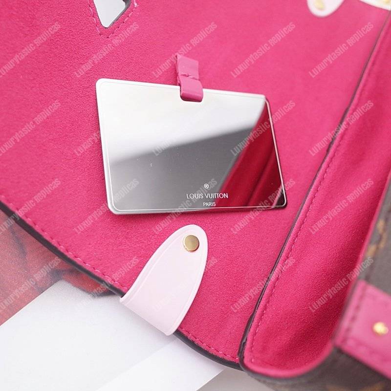 ﻿LV Twist MM Epi Leather With Monogram Canvas Pink