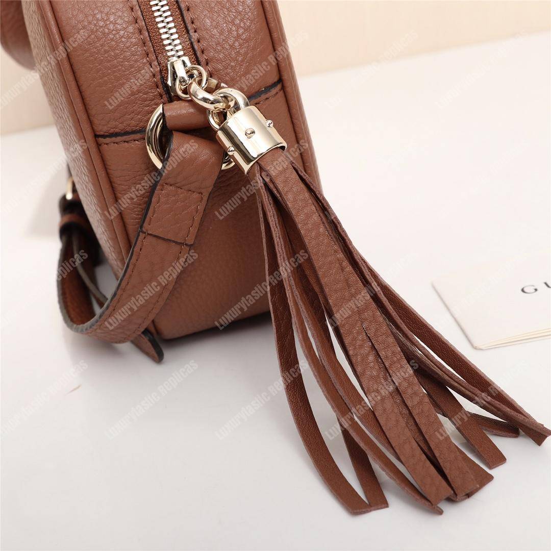 G*u*i soho small leather disco bag rose beige
