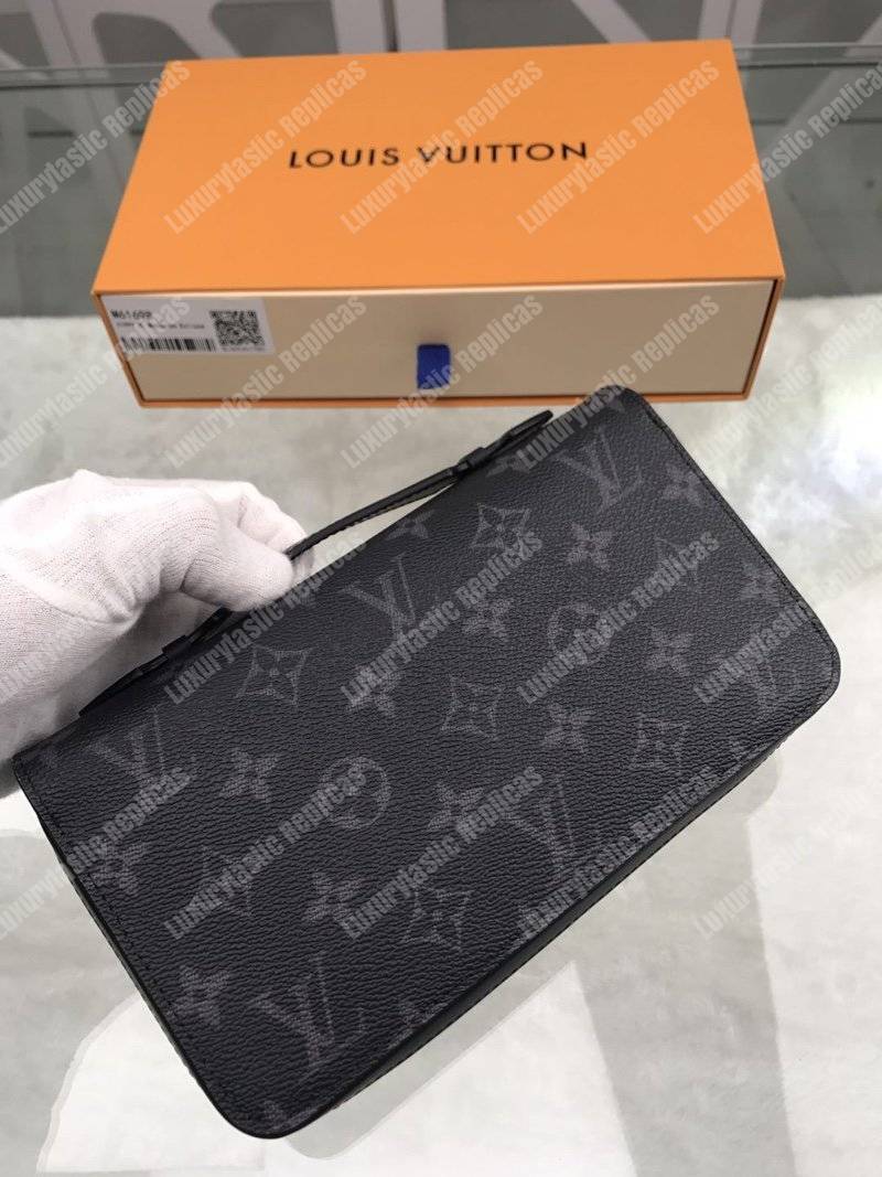 LV Zippy XL Wallet Monogram Eclipse Canvas