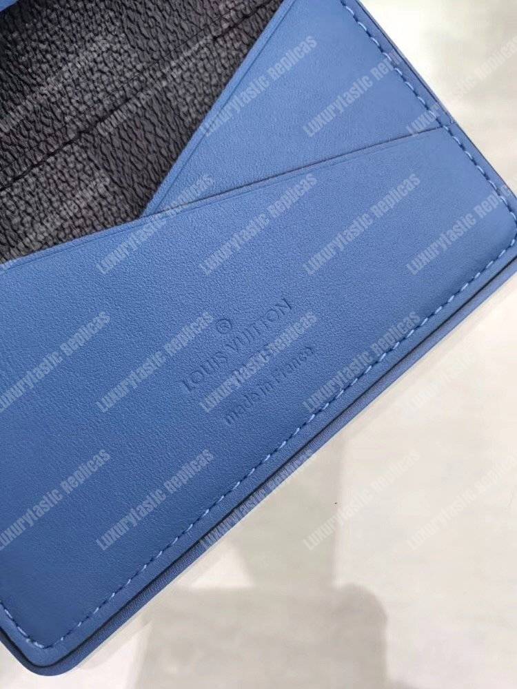 LV Pocket Organizer Damier Graphite Canvas Blue