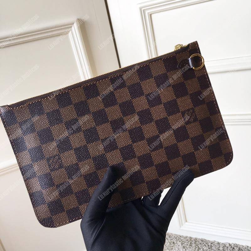 LV Neverfull MM Damier Ebene Cherise