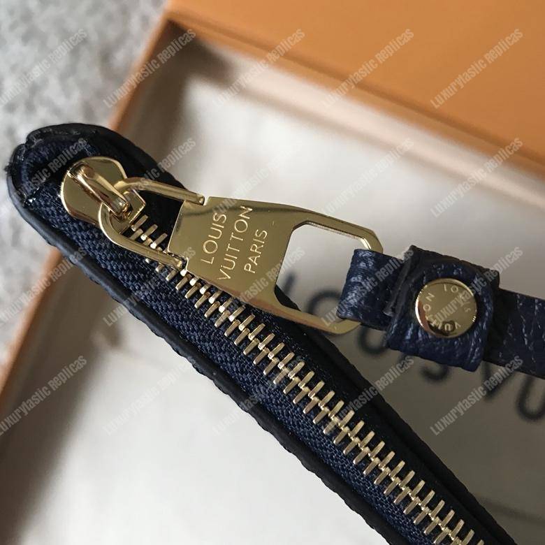 LV Daily Pouch Monogram Empreinte Bleu Infini