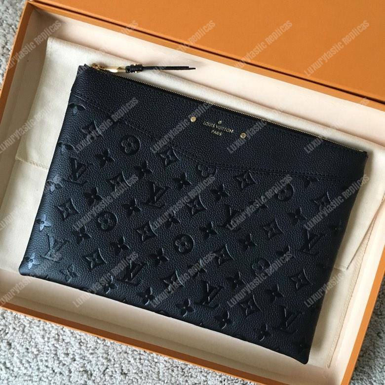 LV Daily Pouch Monogram Empreinte Black
