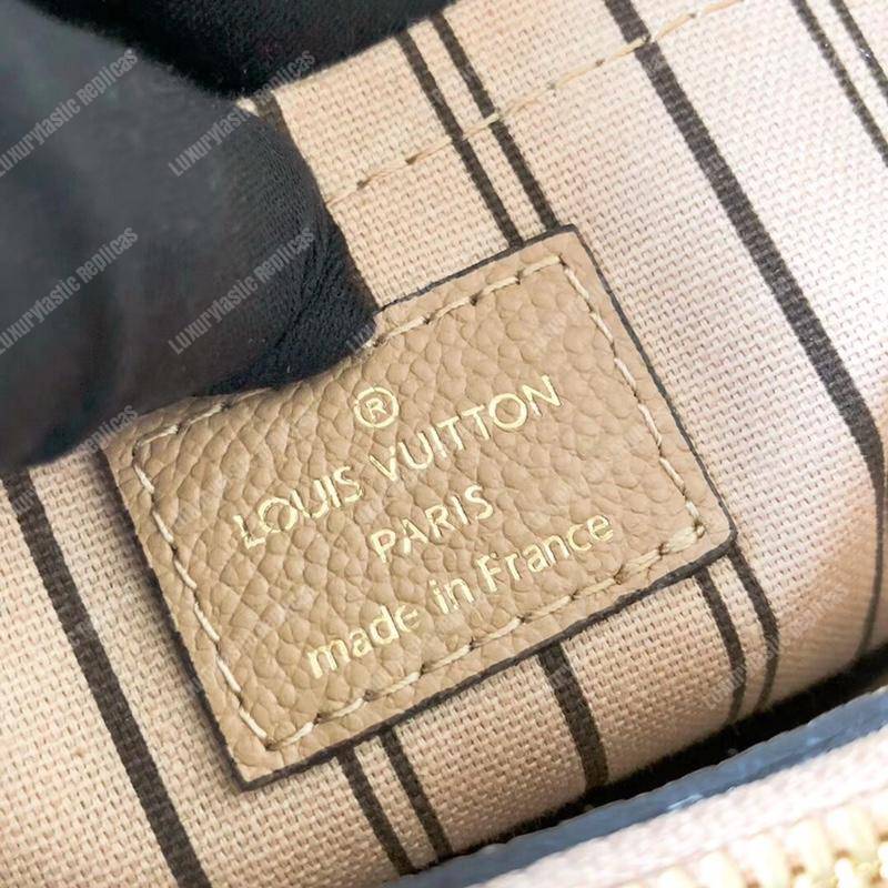 LV Montaigne BB Monogram Empreinte Leather Papyrus