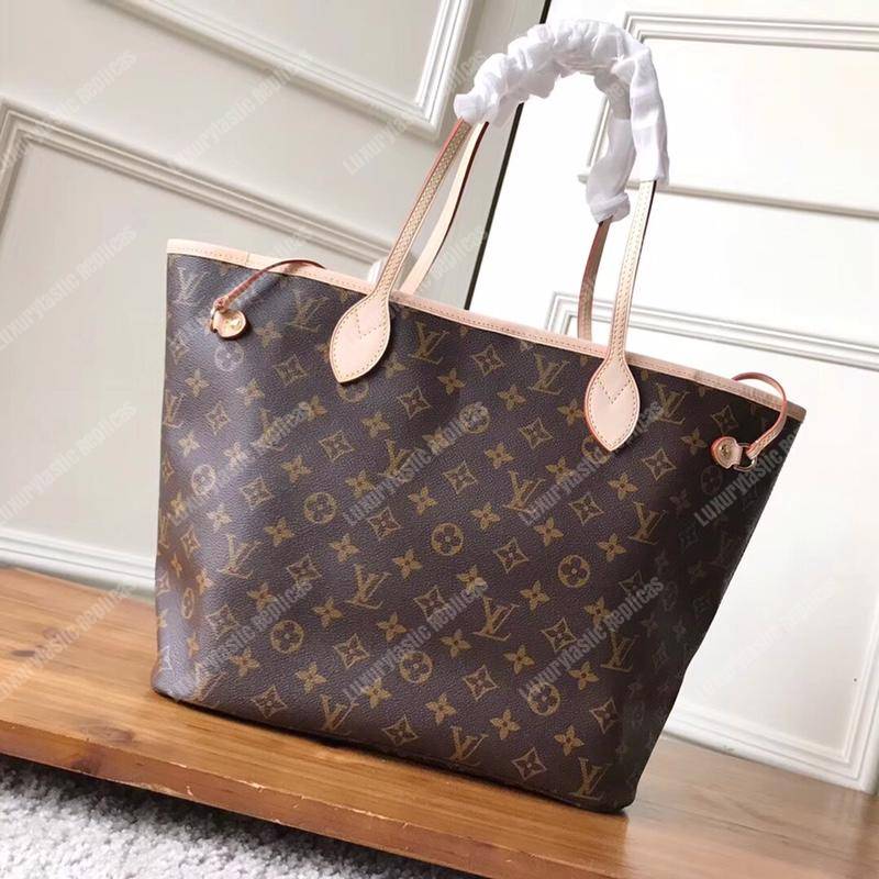 LV Neverfull MM Monogram Cherise