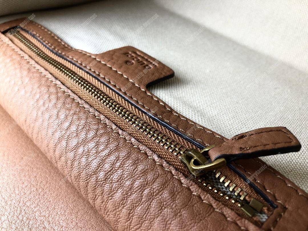 G*u*i gg marmont small top handle bag lightweight leather brown