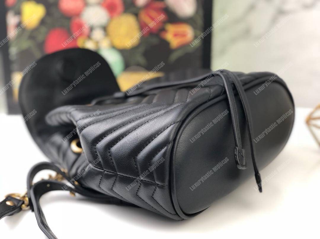 G*u*i gg matelassé marmont backpack bag black