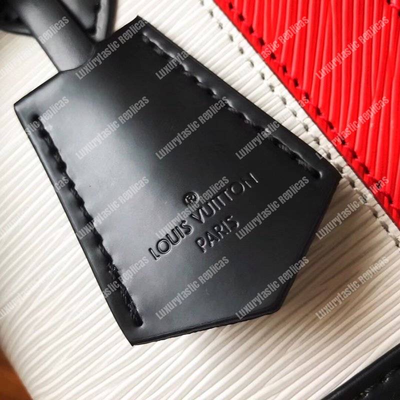 LV Alma BB Epi Leather Two-Tone White