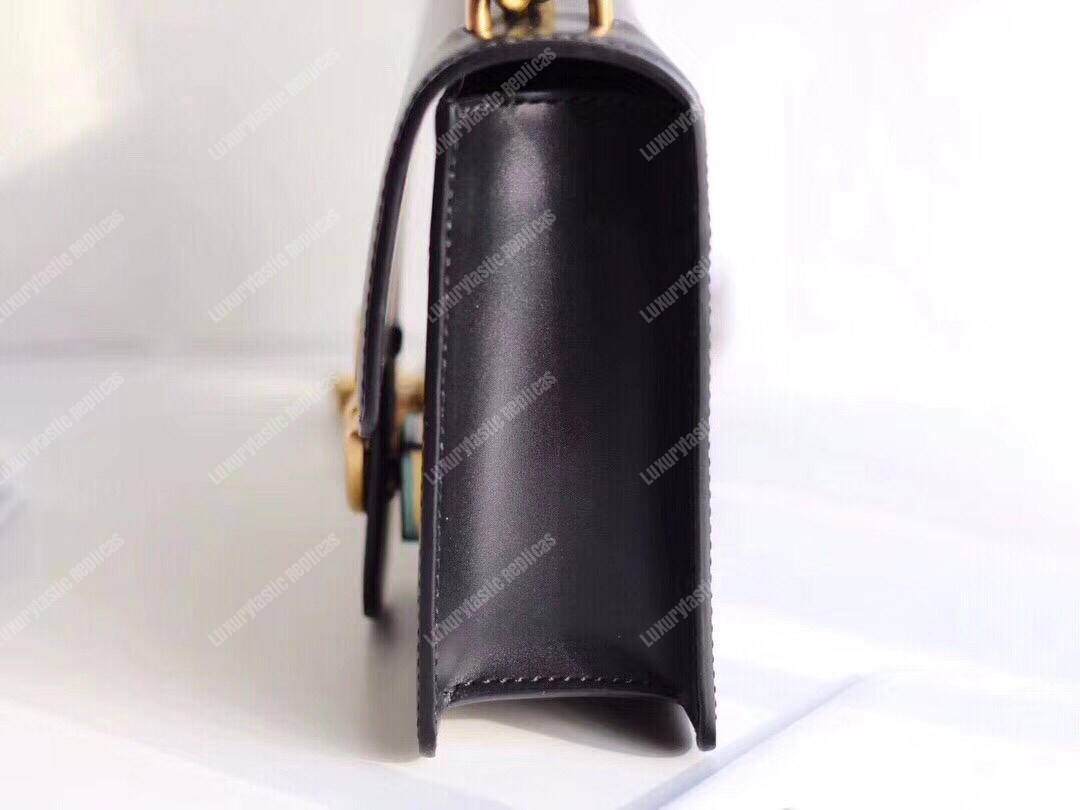 G*u*i gg small marmont leather shoulder bag black