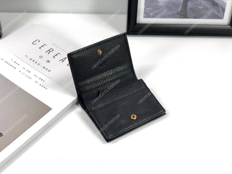 G*u*i garden leather wallet black with butterfly