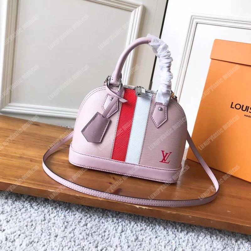 LV Alma BB Epi Leather Two-Tone Rose Ballerine Pink