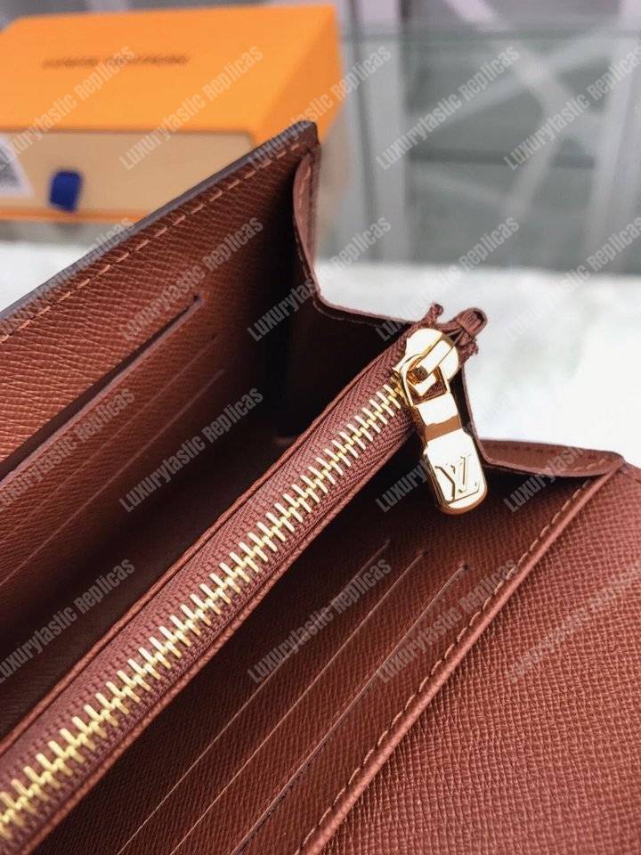 LV Sarah Compact Wallet Monogram Canvas Brown