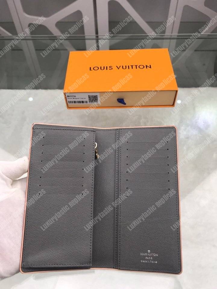 LV Brazza Wallet Monogram Titanium Gray