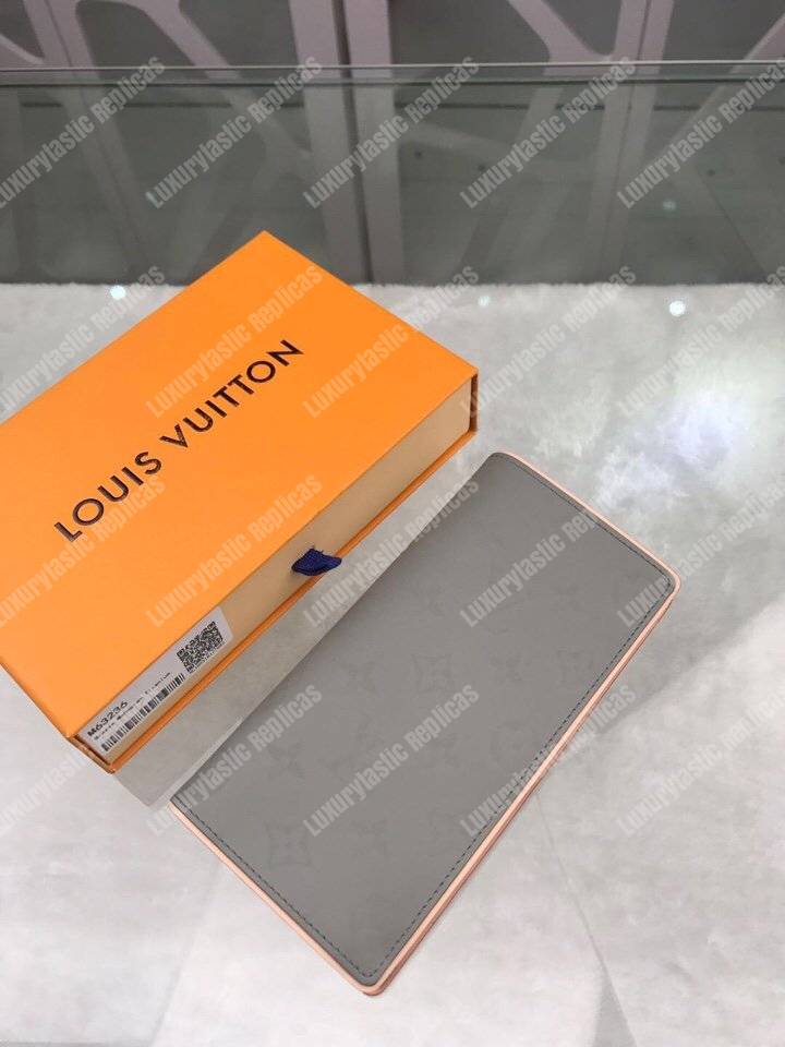 LV Brazza Wallet Monogram Titanium Gray