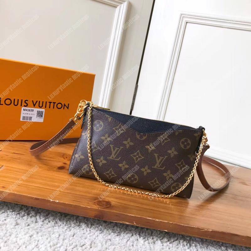 LV Pallas Clutch Bag Monogram Noir
