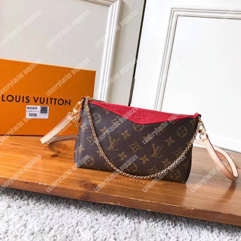 LV Pallas Clutch Bag Monogram Cerise
