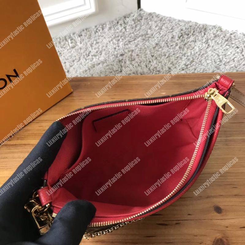 LV Pallas Clutch Bag Monogram Cerise
