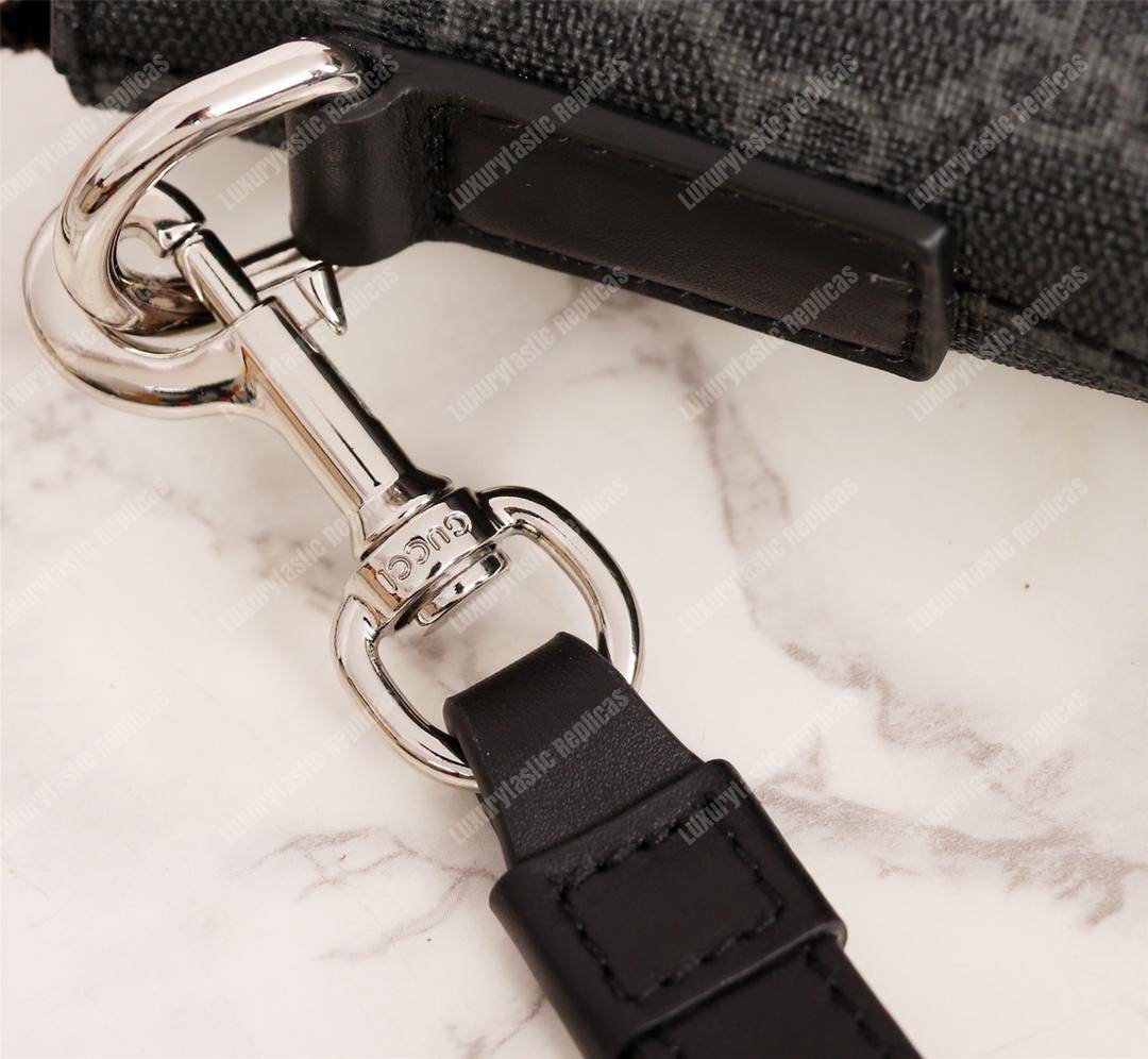 G*u*i gg black grey canvas men’s bag
