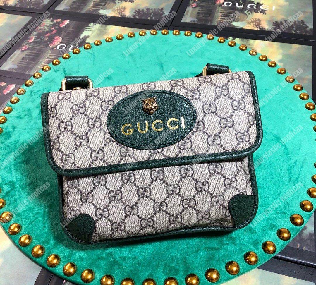 G*u*i neo vintage messenger small bag dark green trim
